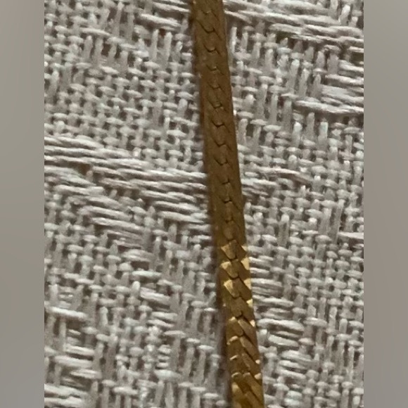 16” - 14k gold Herringbone chain necklace with a gold plated lighthouse charm - Picture 3 of 5